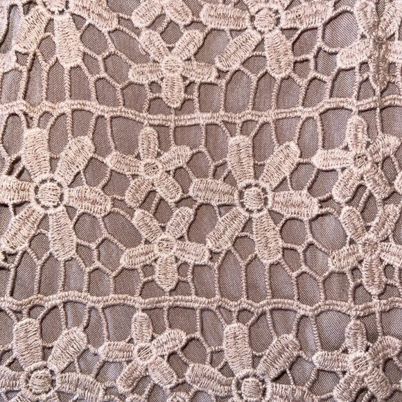 Socialite High Neck Mini Dress with Crochet Daisies - Picture 8 of 11